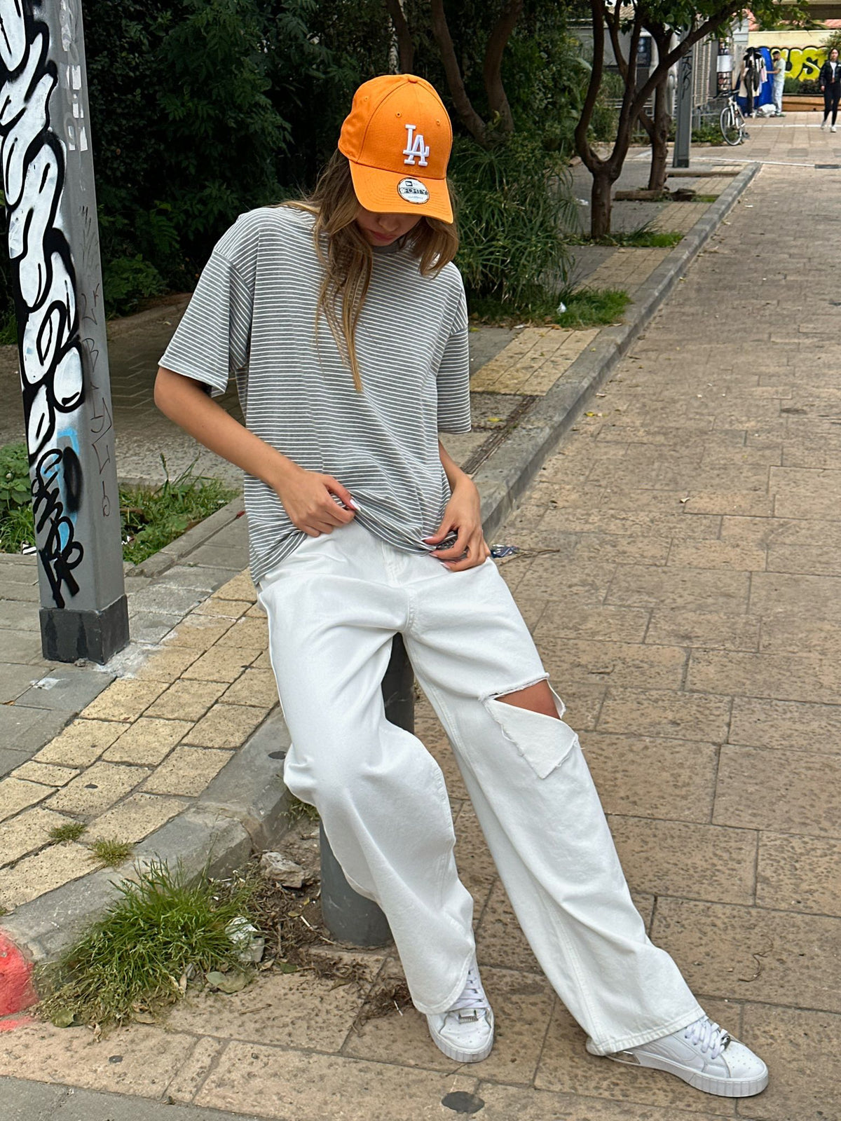 ג'ינס מיילי לבן