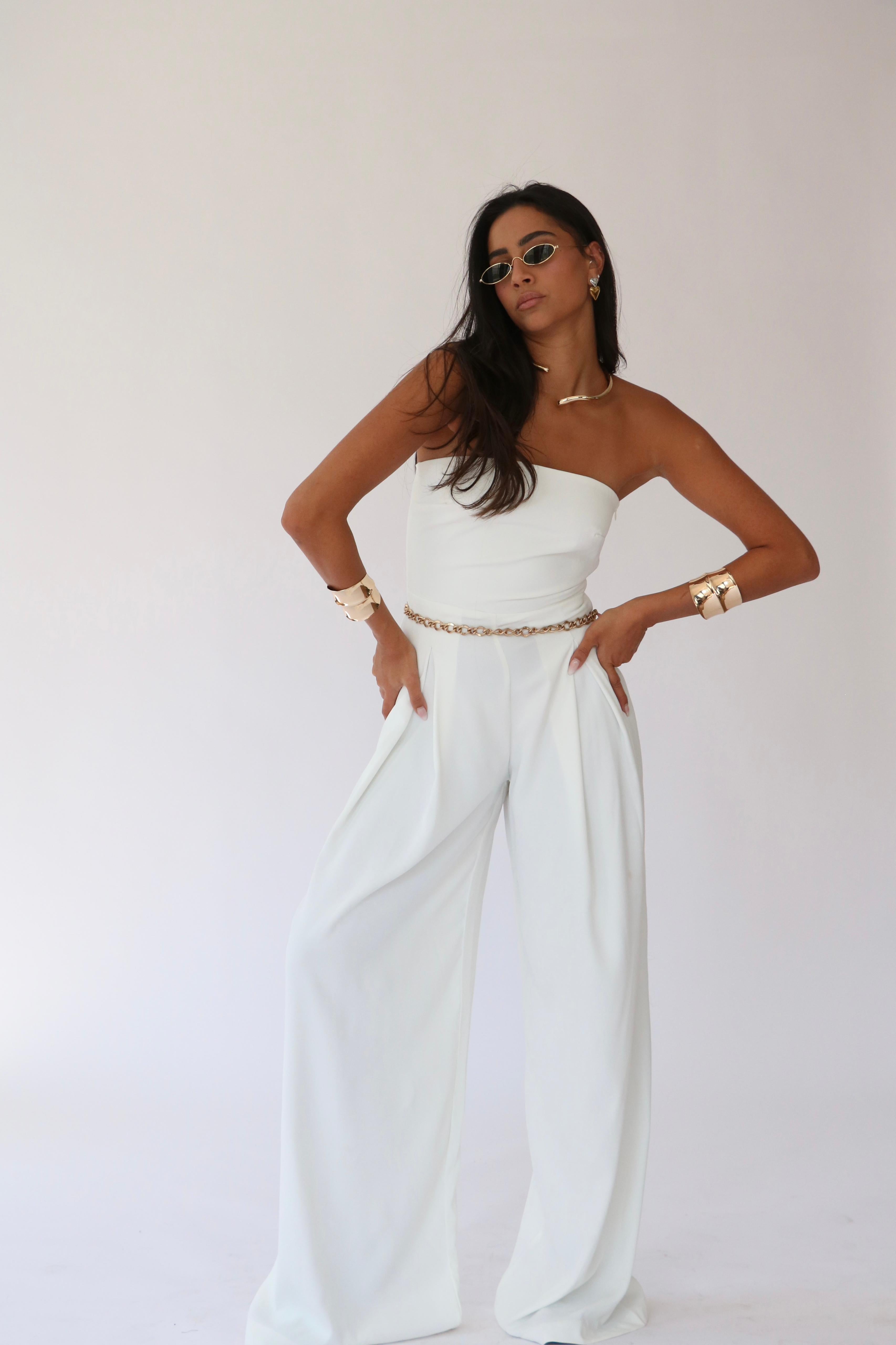 אוברול קארן לבן