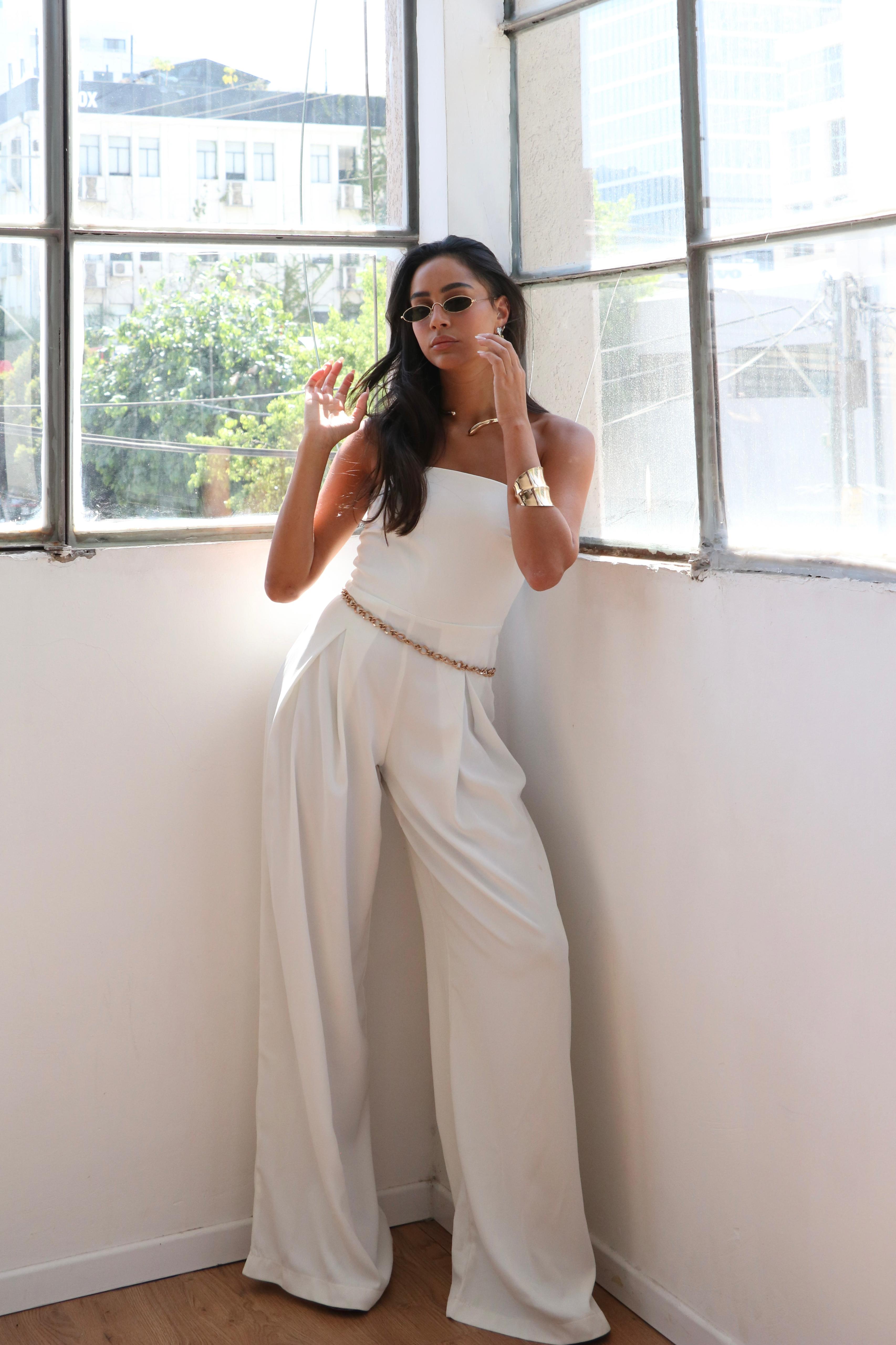 אוברול קארן לבן