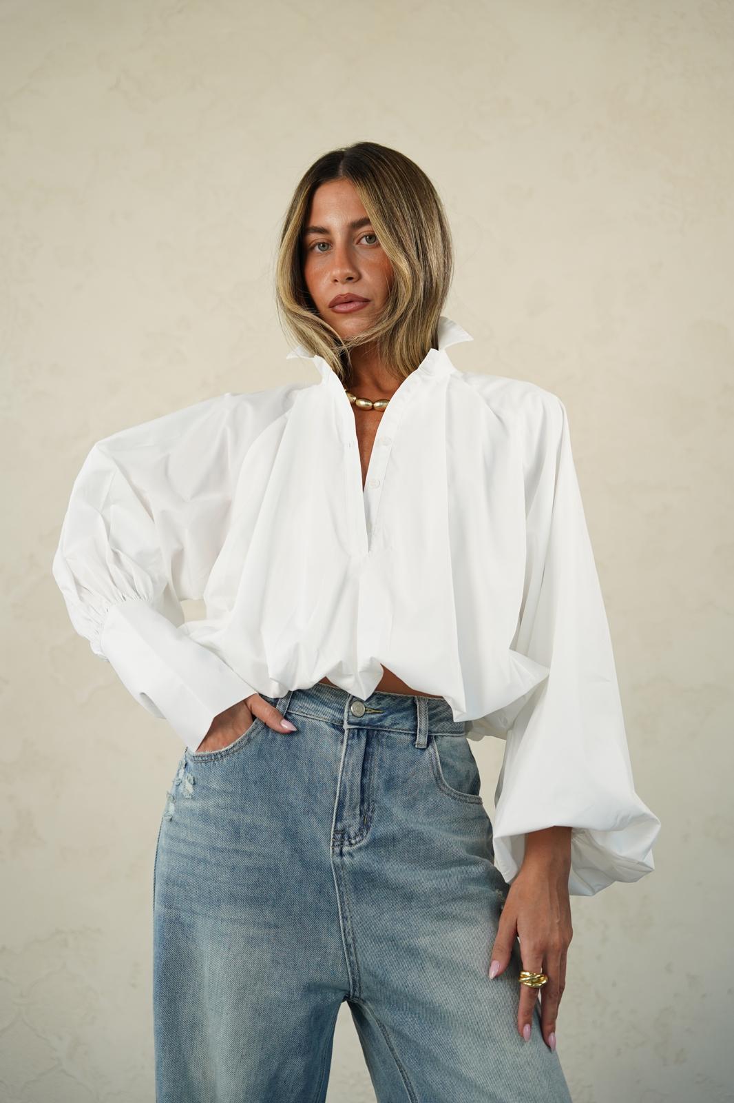 חולצת לינדה לבן