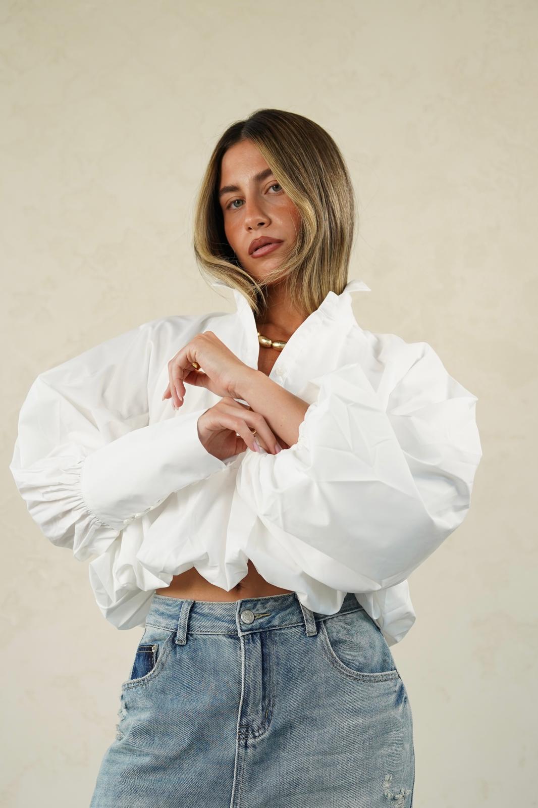 חולצת לינדה לבן