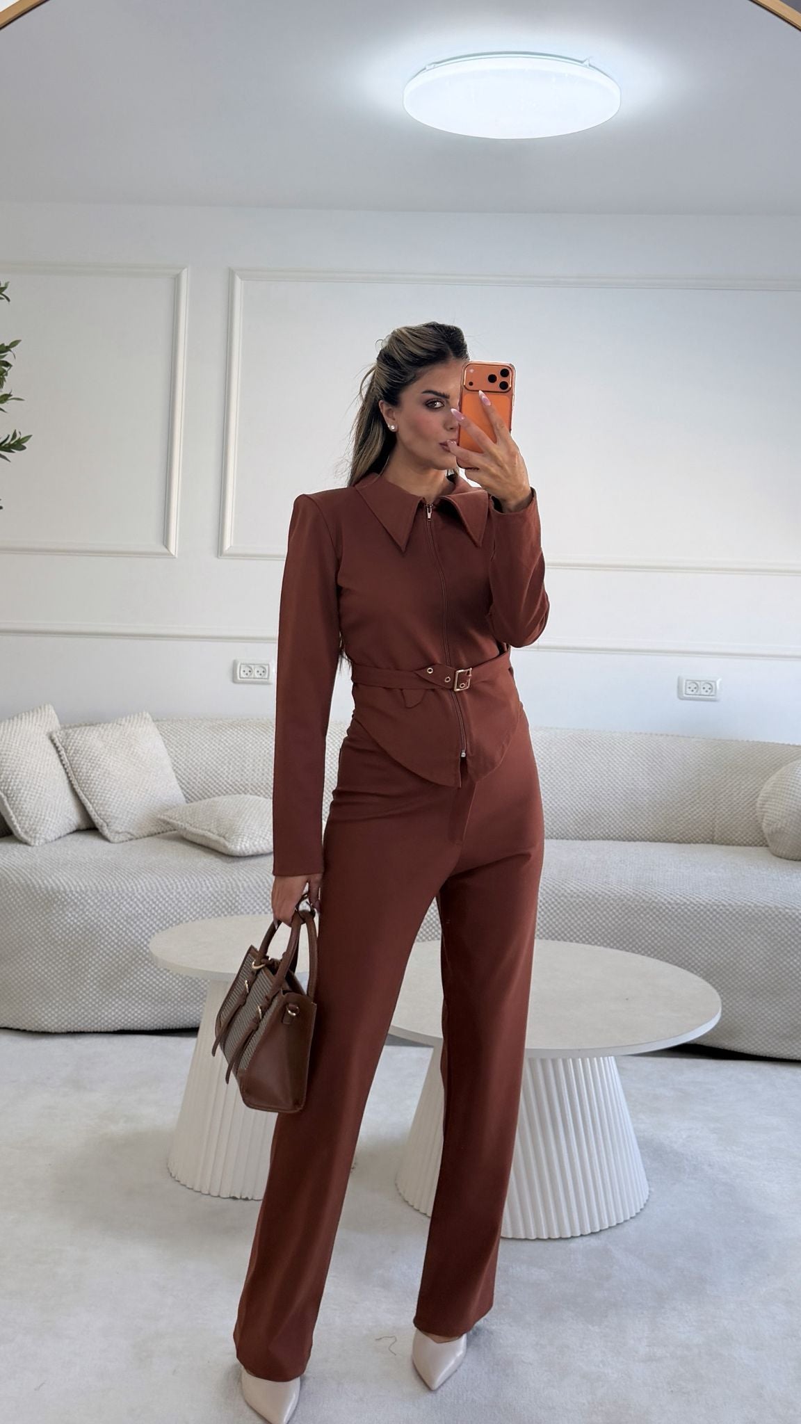 מכנס מישל חום