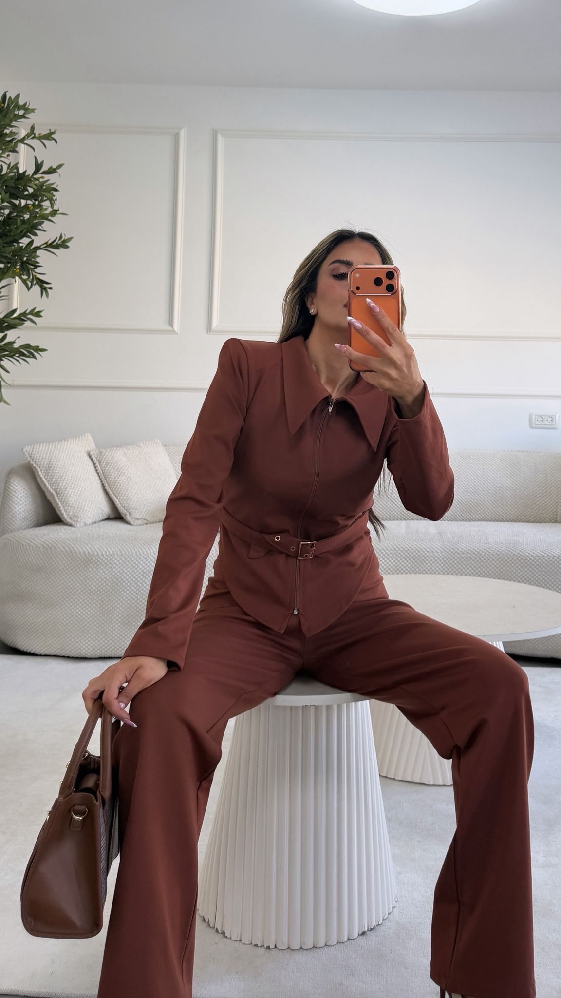 מכנס מישל חום