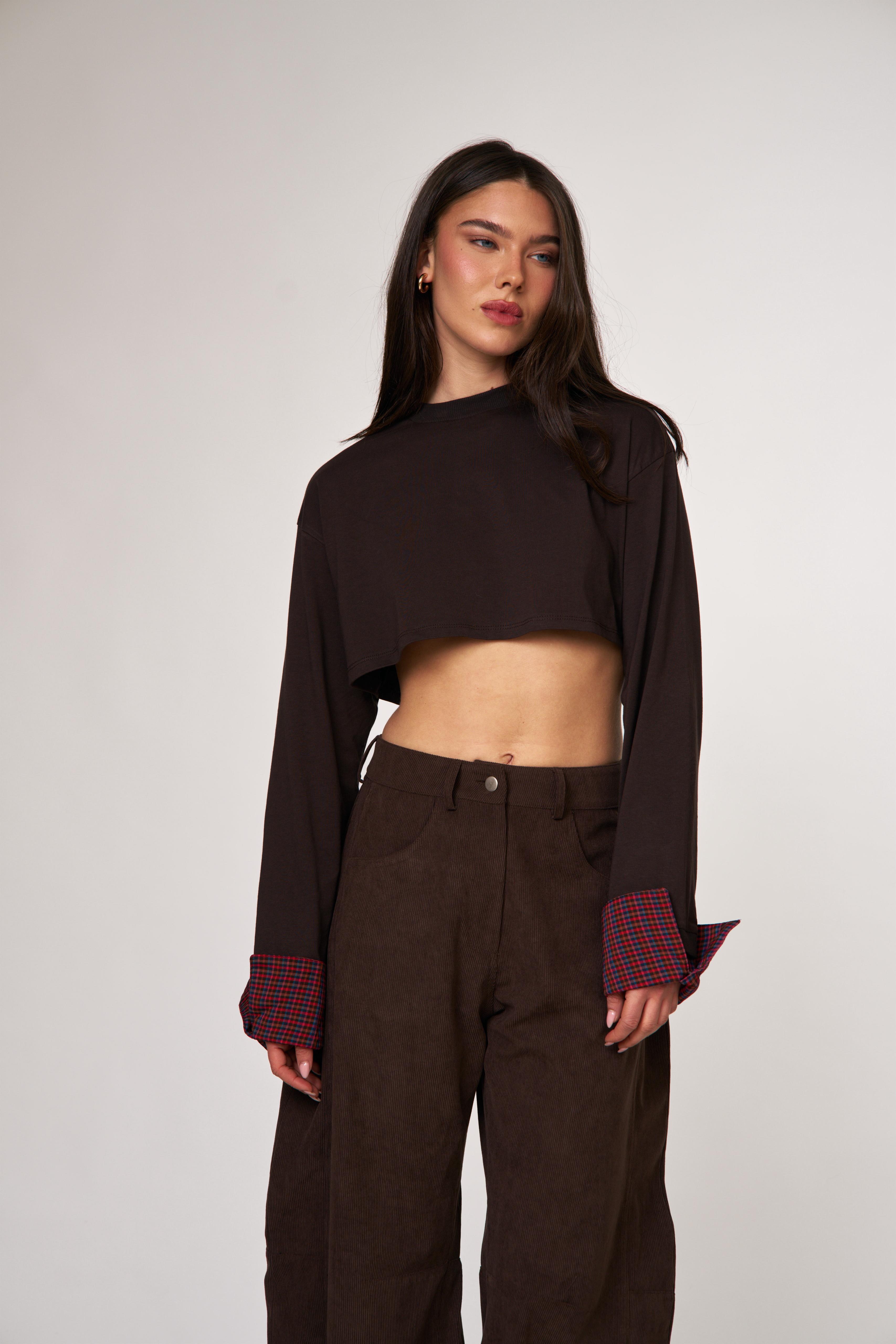 חולצת נירה חום