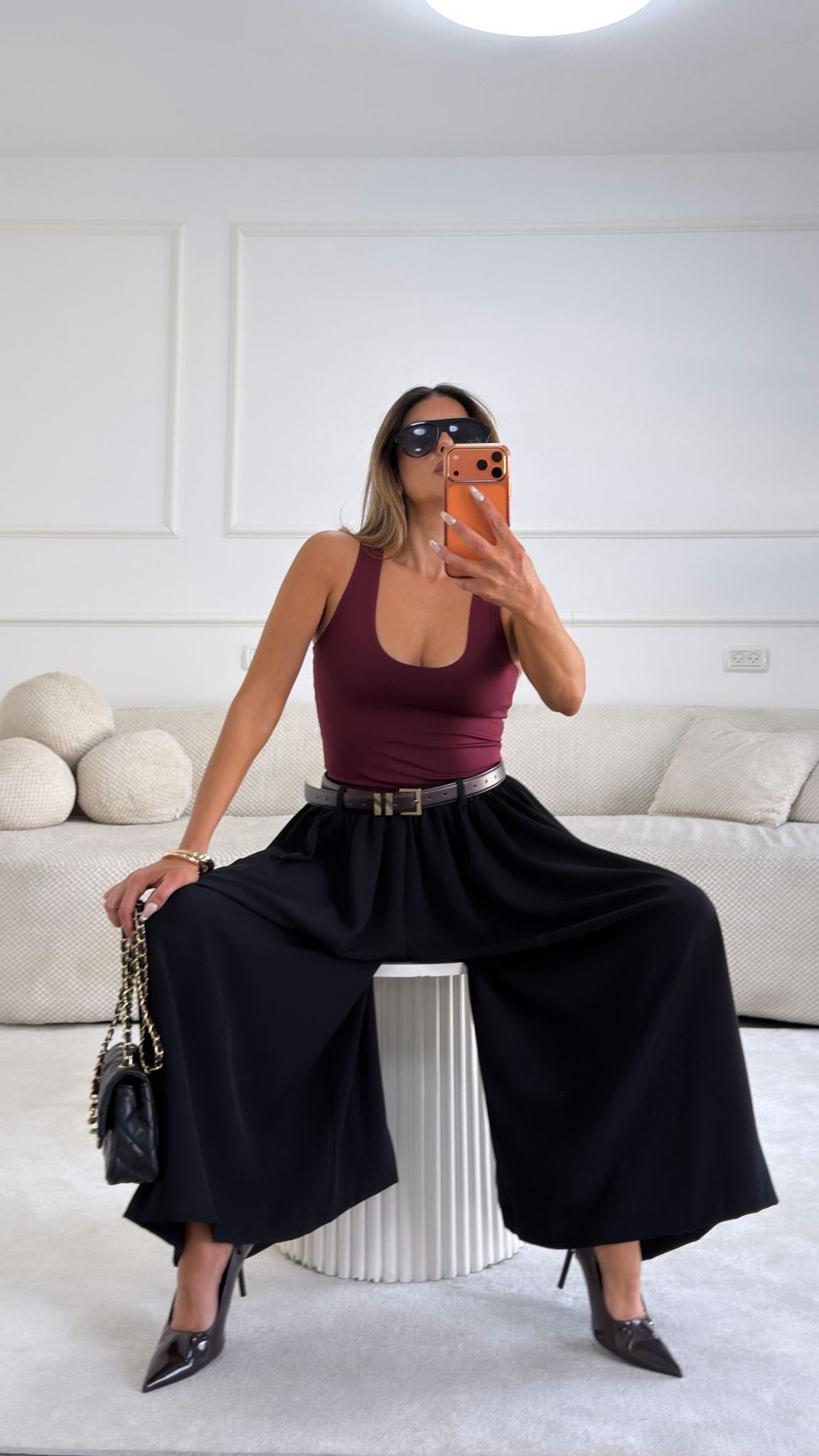 מכנס ארי שחור