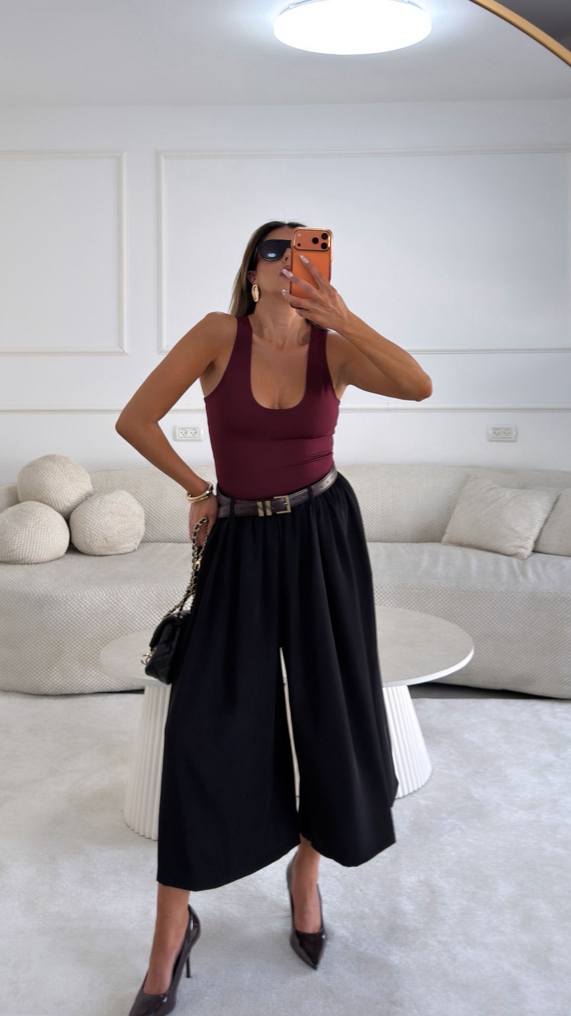 מכנס ארי שחור