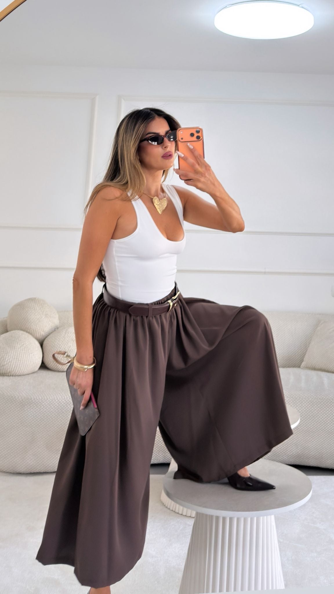 מכנס ארי חום