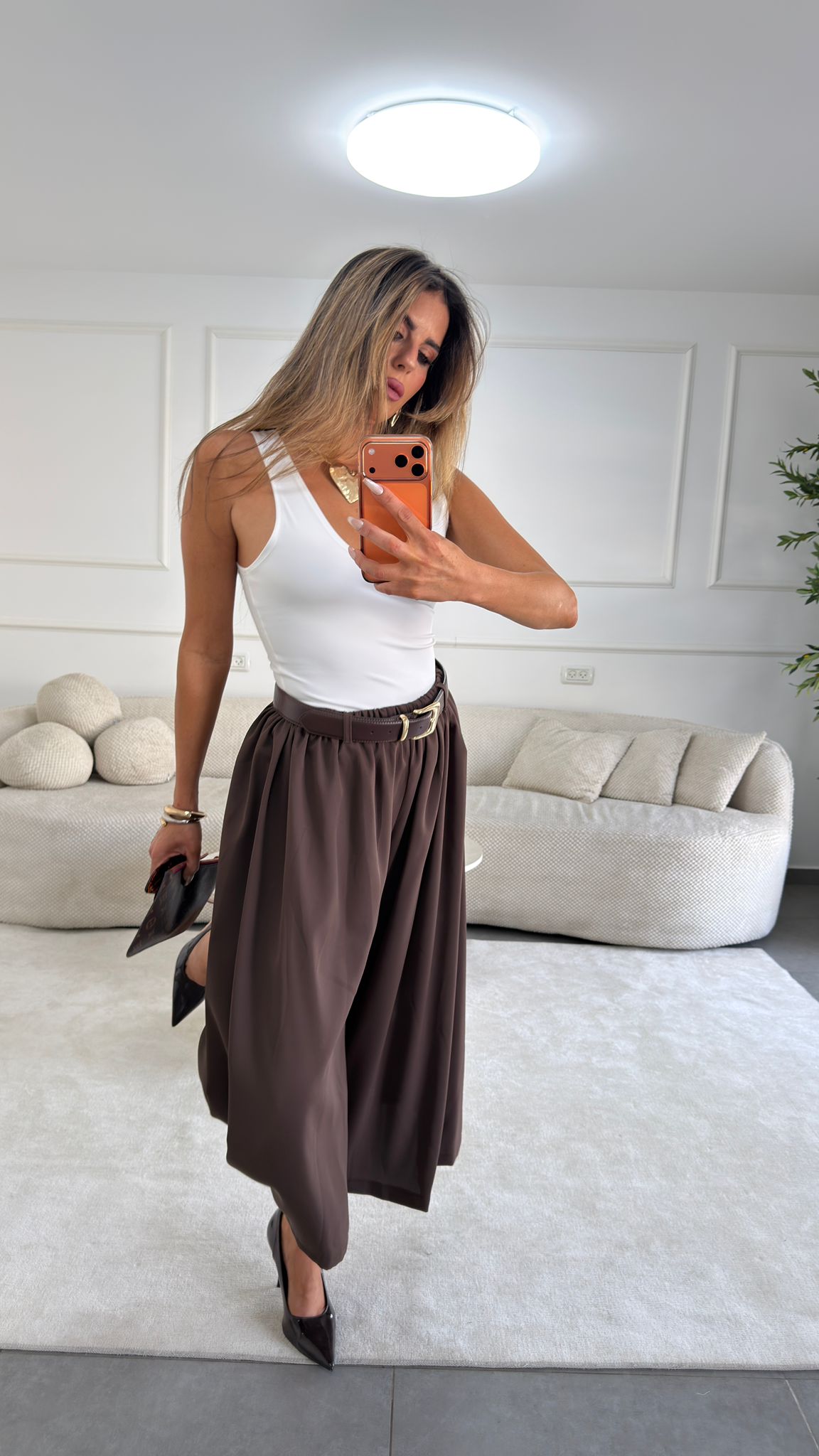 מכנס ארי חום