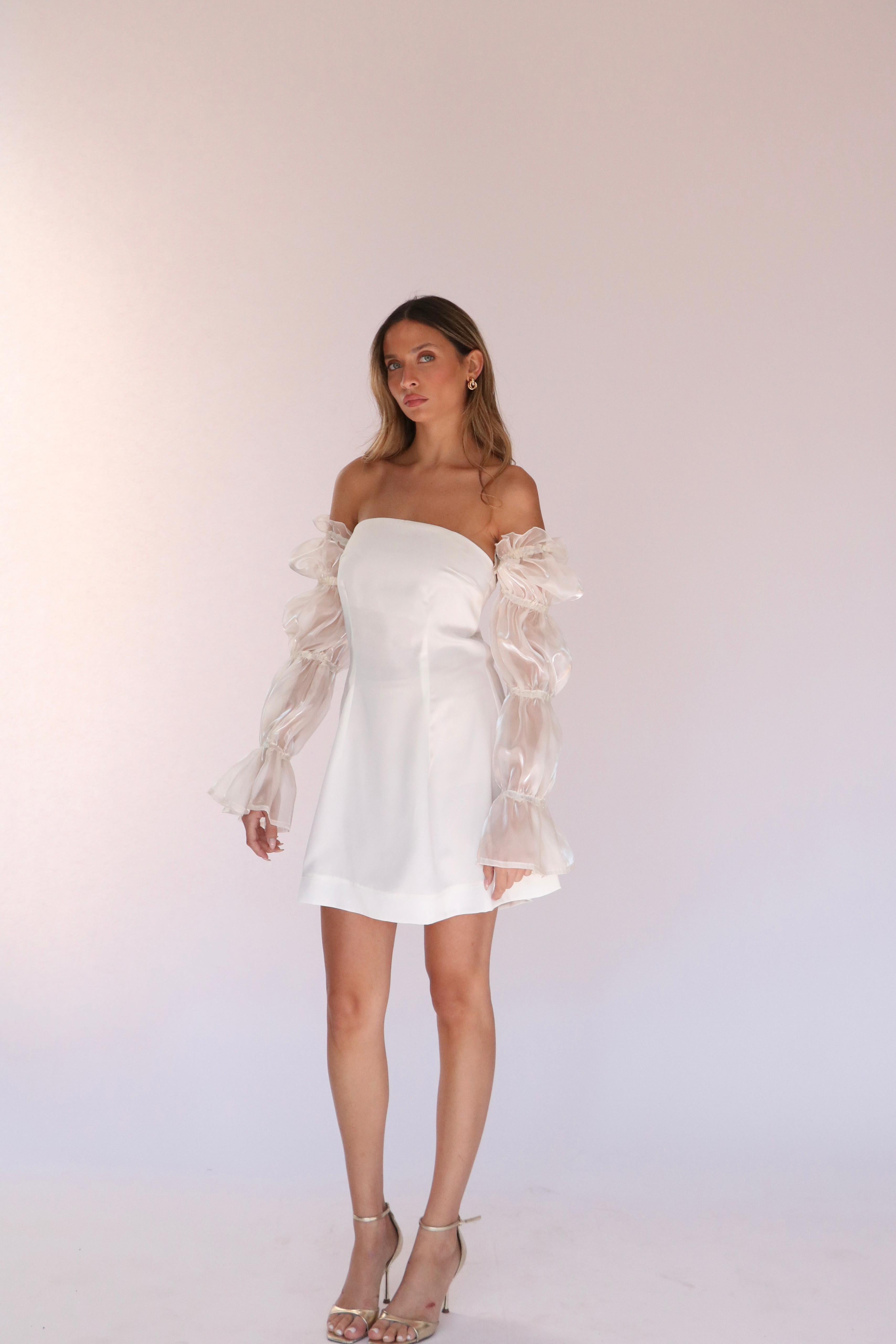 שמלת מירל לבן