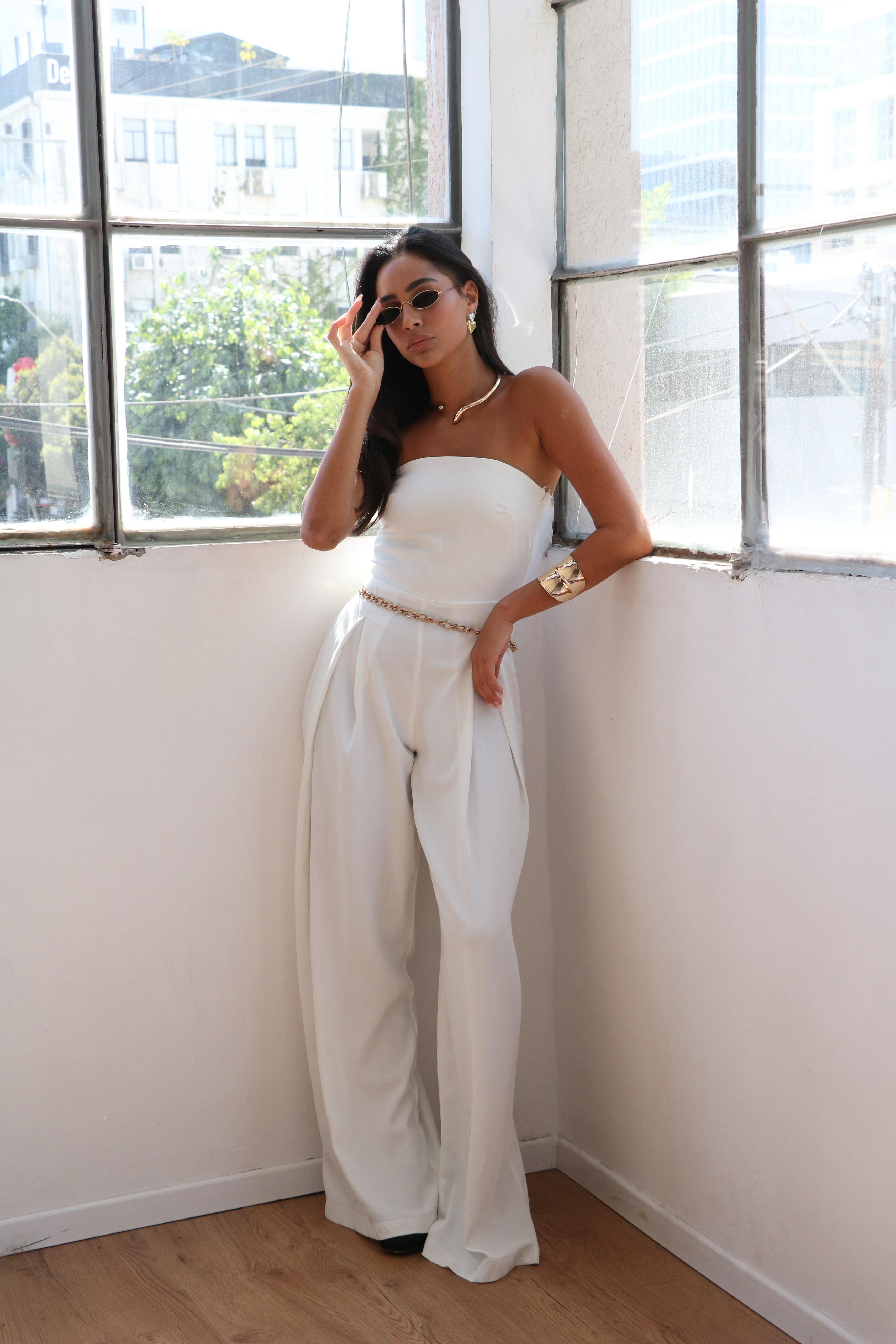 אוברול קארן לבן