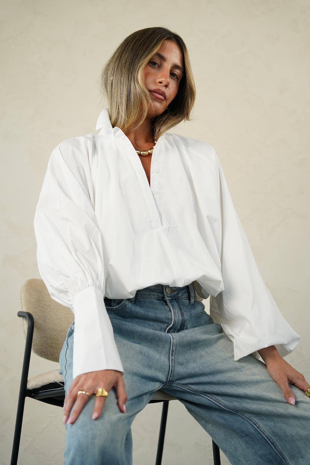 חולצת לינדה לבן