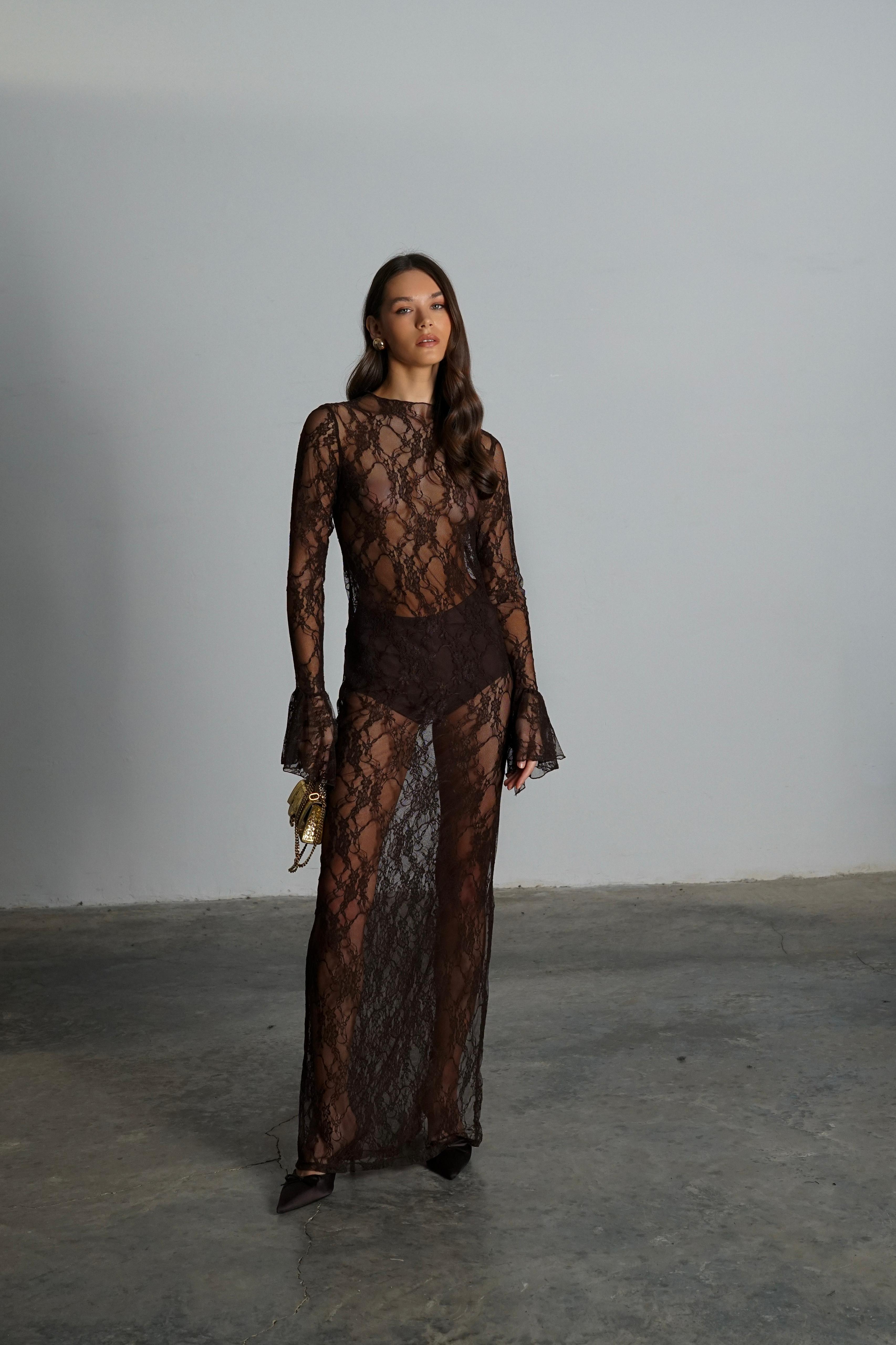 שמלת פיליפין חום