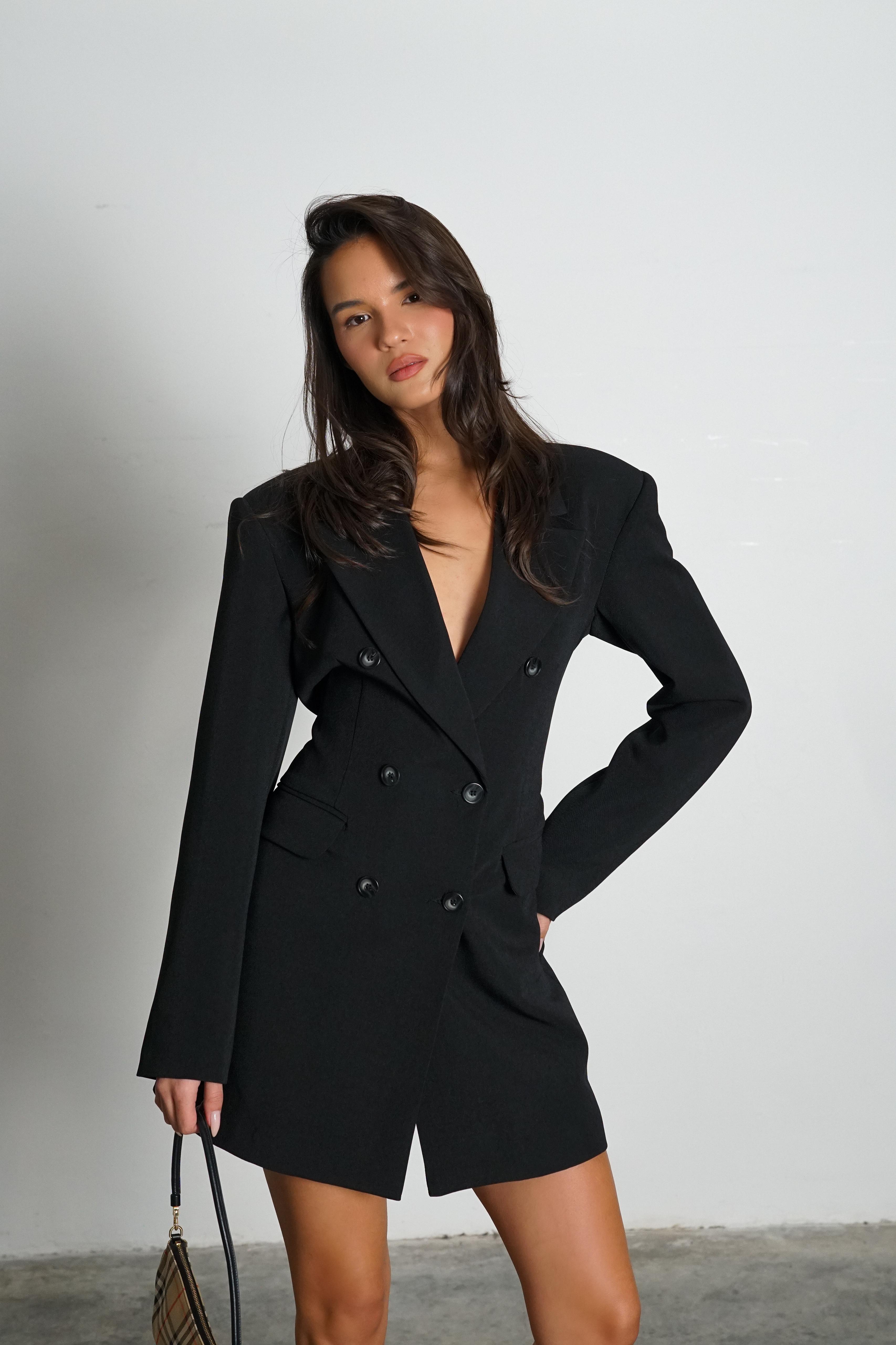 שמלת ג'קט טוקסי שחור