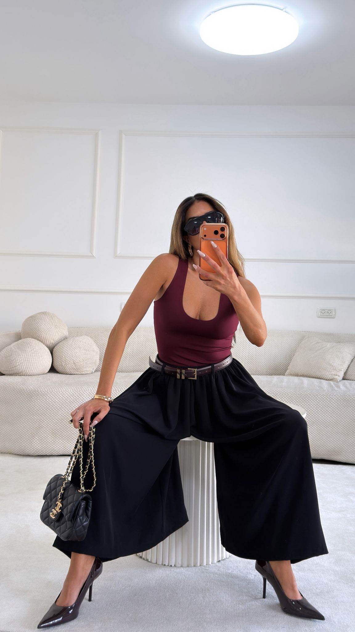 מכנס ארי שחור