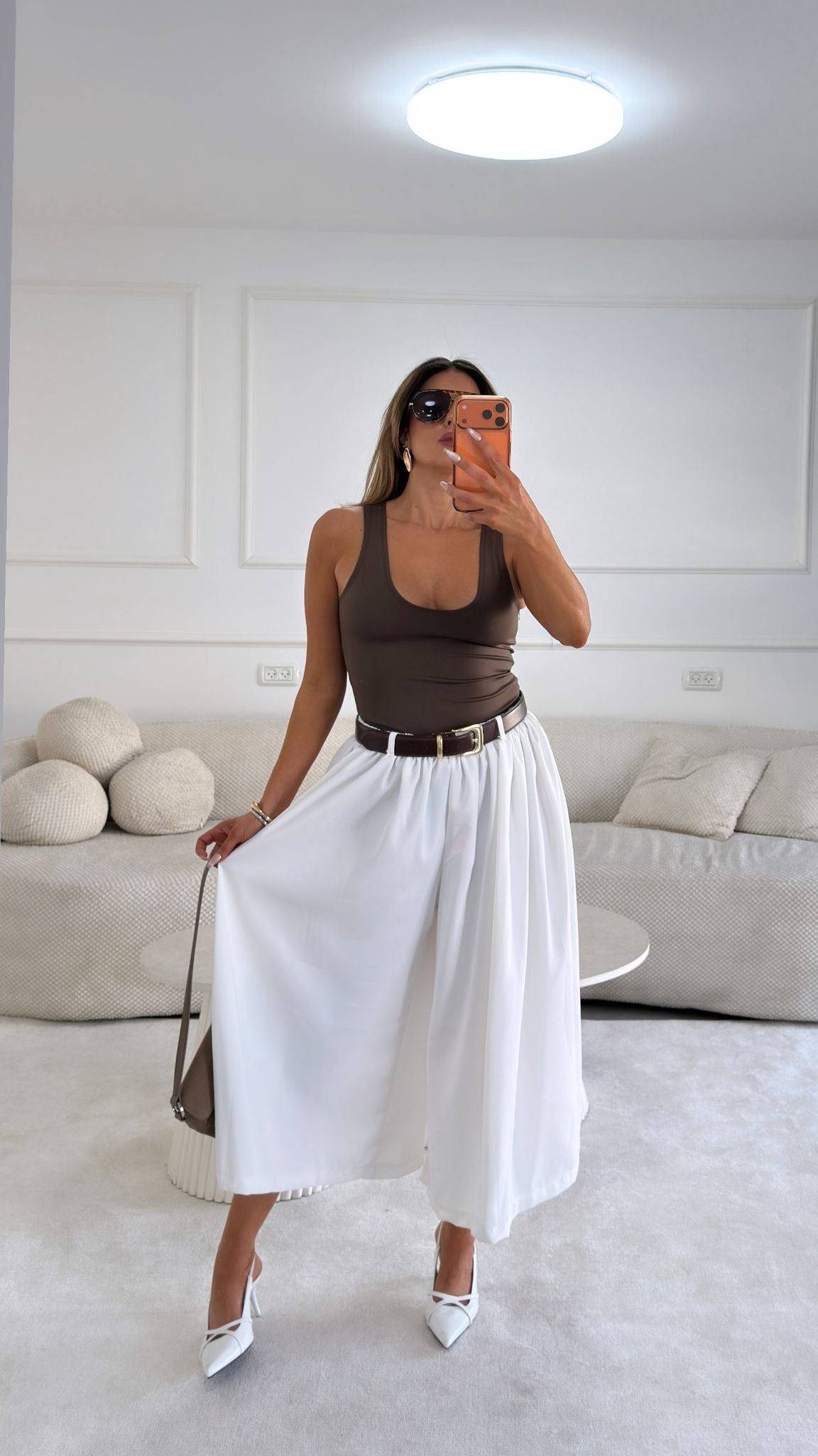 מכנס ארי לבן