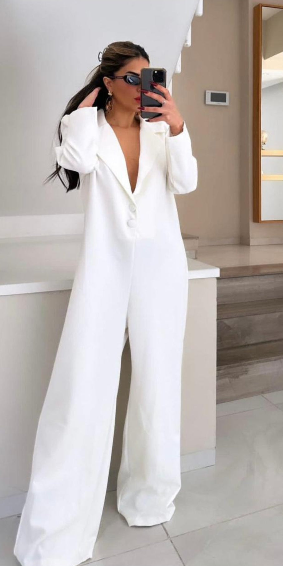 אוברול קריסטין לבן